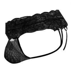CandyMan String Dentelle à Lacets Uzza Noir
